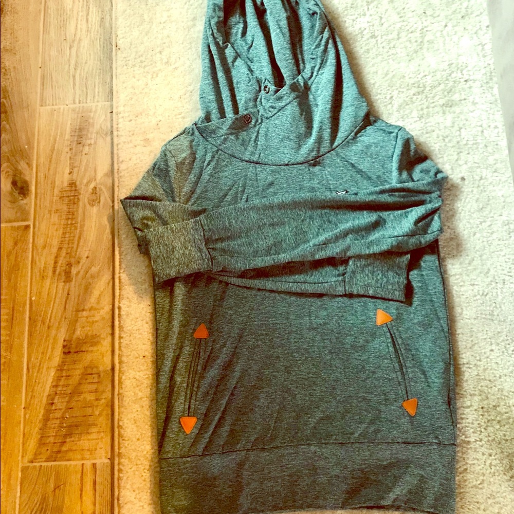 Cutie fox green hoodie